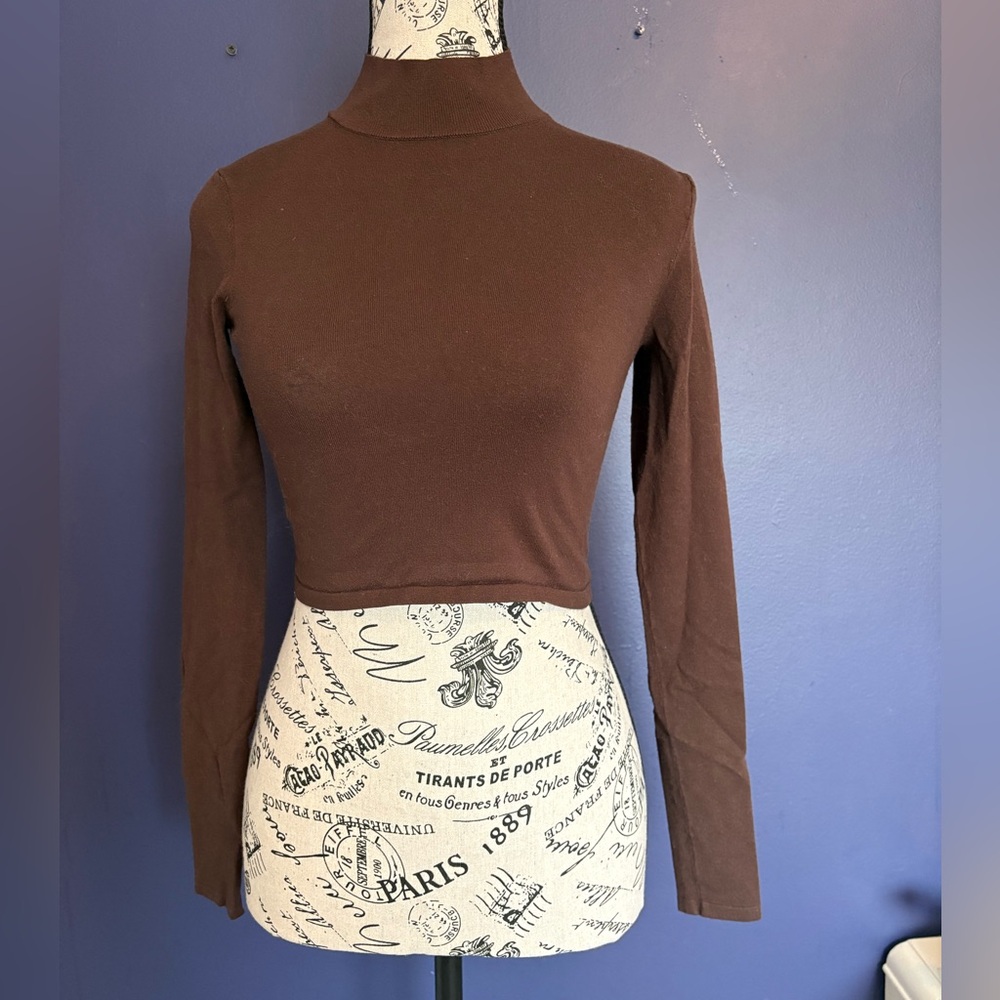 Sunday Best Brown Turtleneck Top